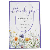 ワイルドフラワー結婚式の引き出物 ミディアムペーパーバッグ (正面)