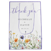 ワイルドフラワー結婚式の引き出物 ミディアムペーパーバッグ (裏面)