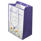ワイルドフラワー結婚式の引き出物 ミディアムペーパーバッグ (裏面アングル)