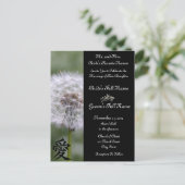 ワイルドフラワー結婚式招待状と好意 インビテーションポストカード (スタンド正面)