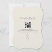 ワイルドフラワー結婚式招待状とQRコード 招待状 (裏面)