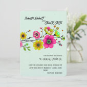 ワイルドフラワー結婚式招待状テンプレート, 印刷可能 招待状 (スタンド正面)