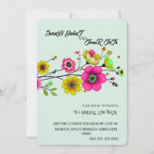 ワイルドフラワー結婚式招待状テンプレート, 印刷可能 招待状 (正面)