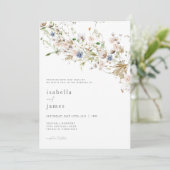 ワイルドフラワー結婚式招待状パステルフローラ招待状 招待状 (スタンド正面)