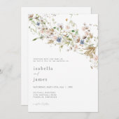 ワイルドフラワー結婚式招待状パステルフローラ招待状 招待状 (正面/裏面)