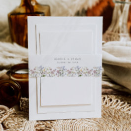 ワイルドフラワー結婚式招待状ベリーバンドフローラ 招待状ベリーバンド