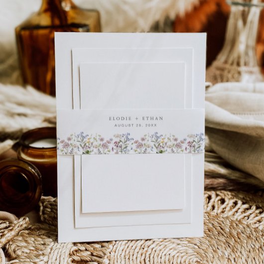 ワイルドフラワー結婚式招待状ベリーバンドフローラ 招待状ベリーバンド