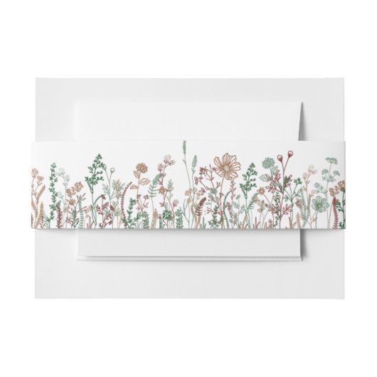 ワイルドフラワー結婚式招待状ベリーバンド 招待状ベリーバンド (正面例)