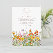 ワイルドフラワー結婚式招待状 セーブザデート (スタンド正面)