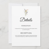 ワイルドフラワー結婚式招待状 ボホ フラワーズ エレガント 招待状 (裏面)