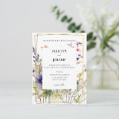 ワイルドフラワー結婚式招待状 ポストカード (スタンド正面)