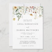 ワイルドフラワー結婚式招待状 招待状 (正面)