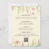 ワイルドフラワー結婚式招待状 招待状 (裏面)