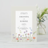 ワイルドフラワー結婚式招待状 招待状 (スタンド正面)