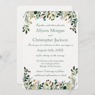 ワイルドフラワー結婚式招待状 招待状