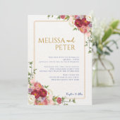 ワイルドフラワー結婚式招待状 招待状 (スタンド正面)