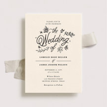 ワイルドフラワー結婚式招待状