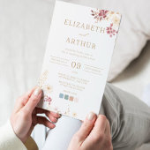 ワイルドフラワー結婚式招待状 招待状