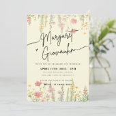 ワイルドフラワー結婚式招待状 招待状 (スタンド正面)