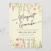 ワイルドフラワー結婚式招待状 招待状 (正面/裏面)