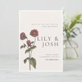 ワイルドフラワー結婚式招待状 招待状 (スタンド正面)