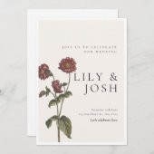 ワイルドフラワー結婚式招待状 招待状 (正面/裏面)