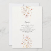 ワイルドフラワー結婚式招待状 招待状 (裏面)