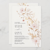 ワイルドフラワー結婚式招待状 招待状 (正面/裏面)