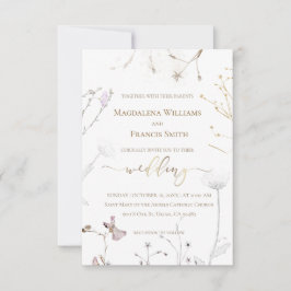 ワイルドフラワー結婚式招待状 招待状