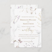 ワイルドフラワー結婚式招待状 招待状 (正面/裏面)
