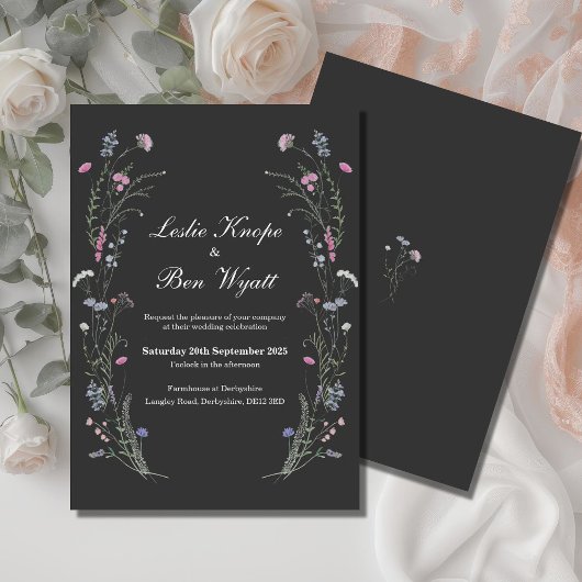 ワイルドフラワー結婚式招待状WF1 招待状