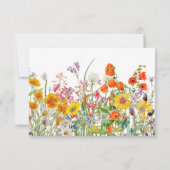 ワイルドフラワー結婚式返信カード 出欠カード (裏面)