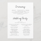 ワイルドフラワー結婚式 プログラム (裏面)