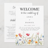 ワイルドフラワー結婚式 プログラム (正面/裏面)