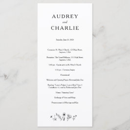 ワイルドフラワー結婚式 プログラム