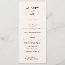 ワイルドフラワー結婚式 プログラム