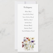 ワイルドフラワー結婚式 プログラム (裏面)
