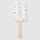 ワイルドフラワー結婚式 プログラム ハンドファン (裏面)