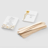 ワイルドフラワー結婚式 プログラム ハンドファン (組立なし)