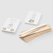 ワイルドフラワー結婚式 プログラム ハンドファン (組立なし)