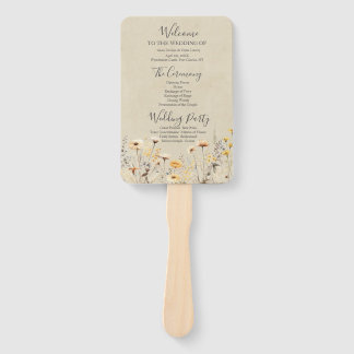 ワイルドフラワー結婚式 プログラム ハンドファン