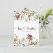 ワイルドフラワー結婚牧草地サンキューカード サンキューカード (スタンド正面)