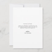 ワイルドフラワー結婚牧草地サンキューカード サンキューカード (裏面)