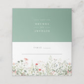 ワイルドフラワー結婚草原 プレイスカード (外部開封)