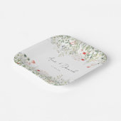 ワイルドフラワー結婚草原 ペーパープレート (傾斜あり)