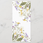 ワイルドフラワー結婚薄紫 メニュー (裏面)