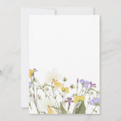 ワイルドフラワー結婚薄紫 招待状 (裏面)