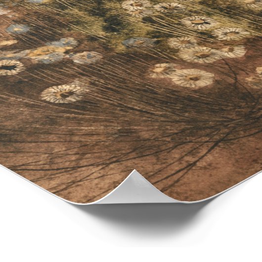 ワイルドフラワー絵を描の感動的引用文ポスター ポスター (角)