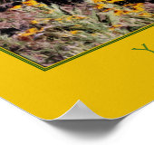 ワイルドフラワー絵を描ズ独自の引用文を作成 ポスター (角)