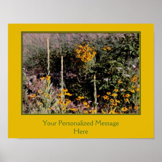 ワイルドフラワー絵を描ズ独自の引用文を作成 ポスター (正面)